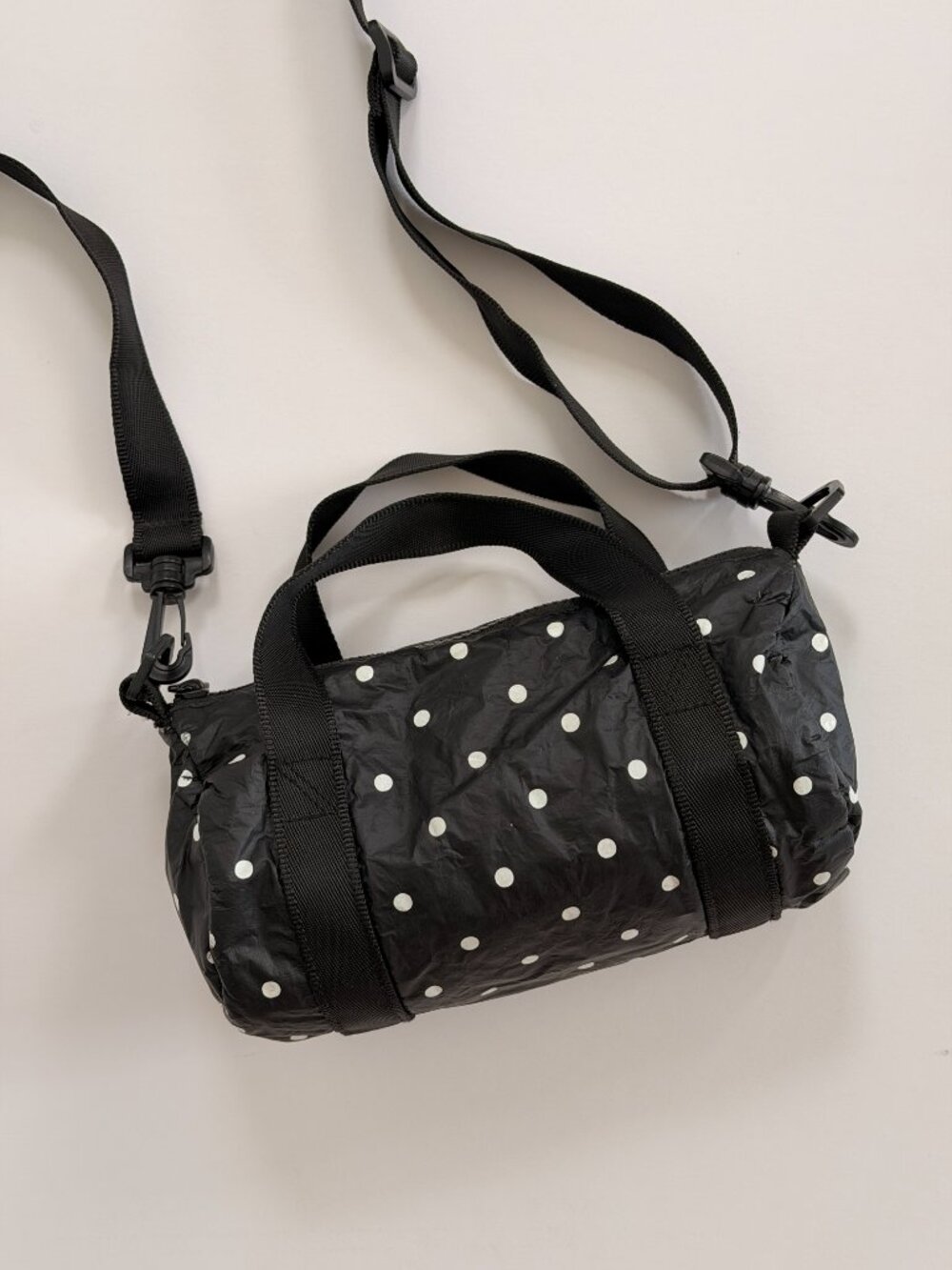 Aloha Black and White Polka Dot Mini Duffle - Picture 2 of 6
